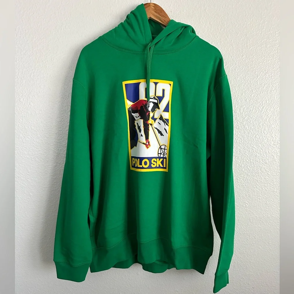 Polo Ralph Lauren Polo Ski Sportsman 92 Stadium Fleece Hoodie PWing Men Size XL